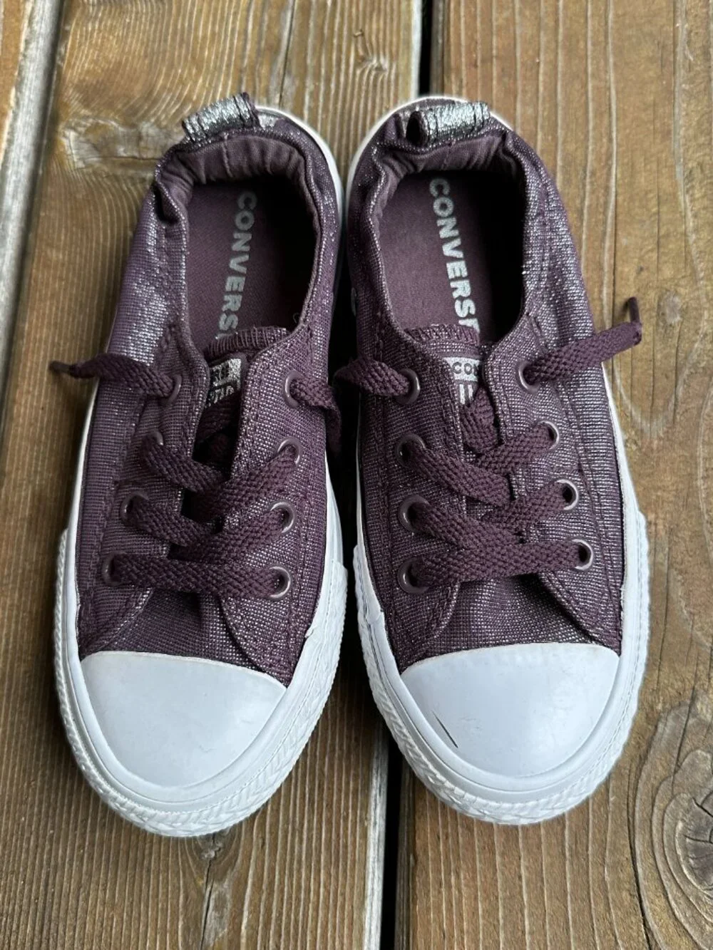 Converse - CT All Star Shoreline Metallic Purple Sneakers - Junior 13 - 662255F